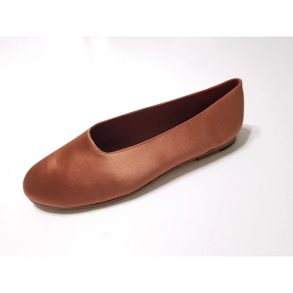 NIB Vince Maxwell Italian Satin Ballet Flat in Salmon Size 5.5, 6.5, 7.5, 8 $225 - Picture 10 of 15